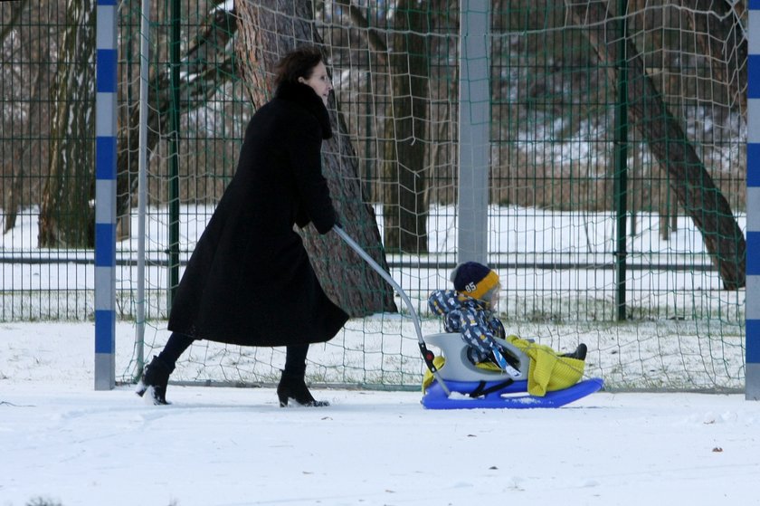 Kopacz na sankach