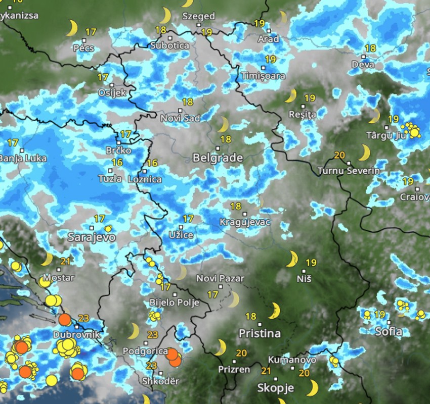 Nevreme u 2 sata posle ponoći