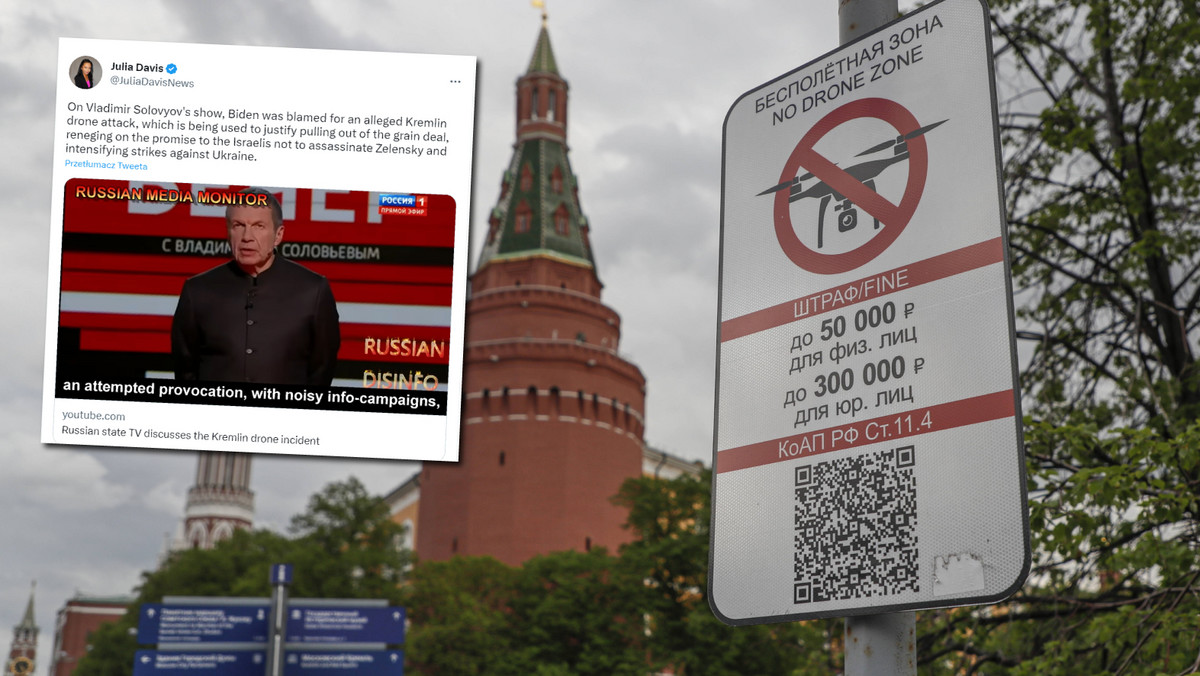 Rosyjska propaganda reaguje na atak dronów na Kreml. Nie kryją emocji
