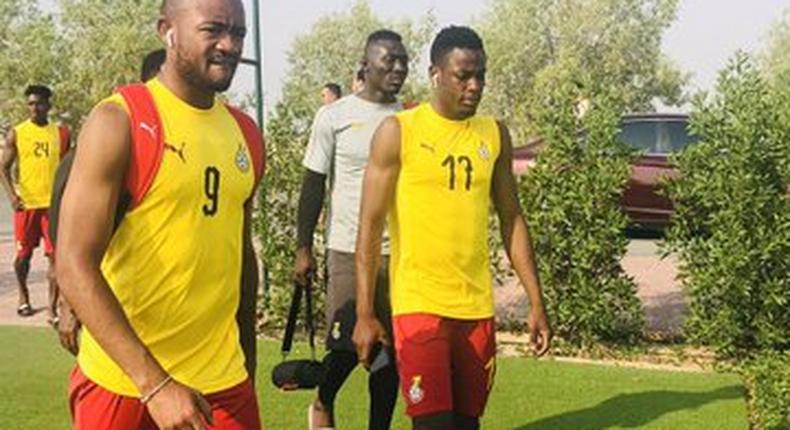 Black Stars arrival at the venue for today’s friendly match against Namibia