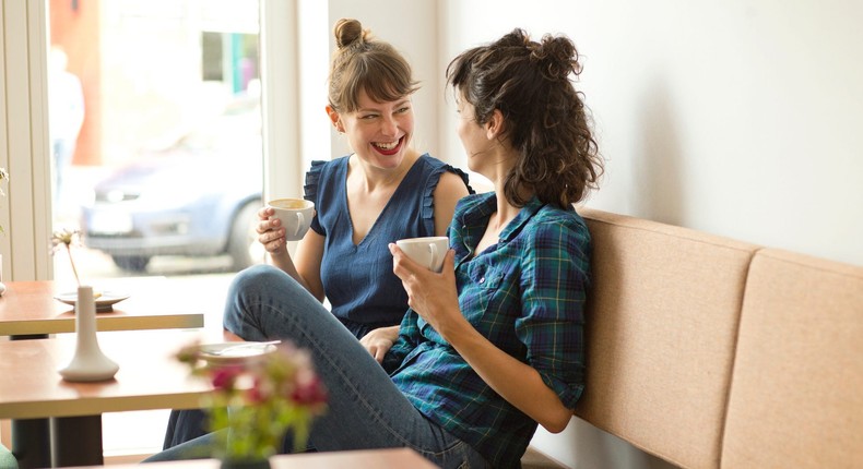 If you're trying to stop drinking alcohol, try suggesting that you meet your friends at a cafe rather than a bar or restaurant.Westend61/Getty Images