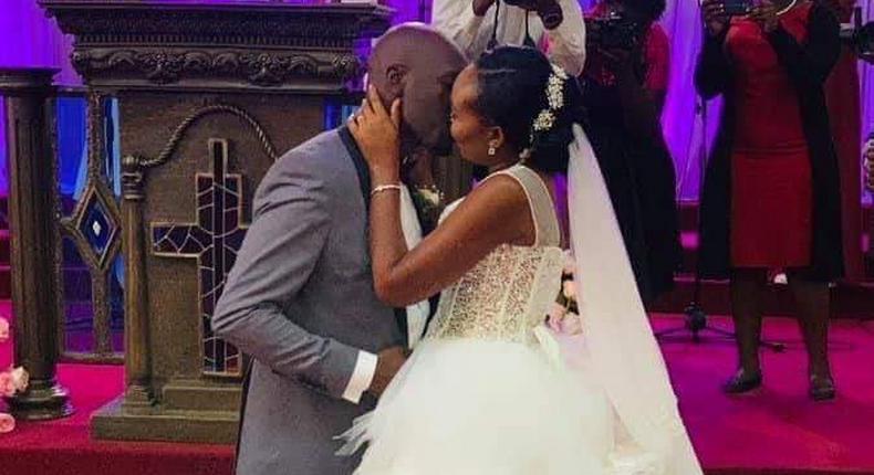 Dennis Okari with wife Naomi Joy