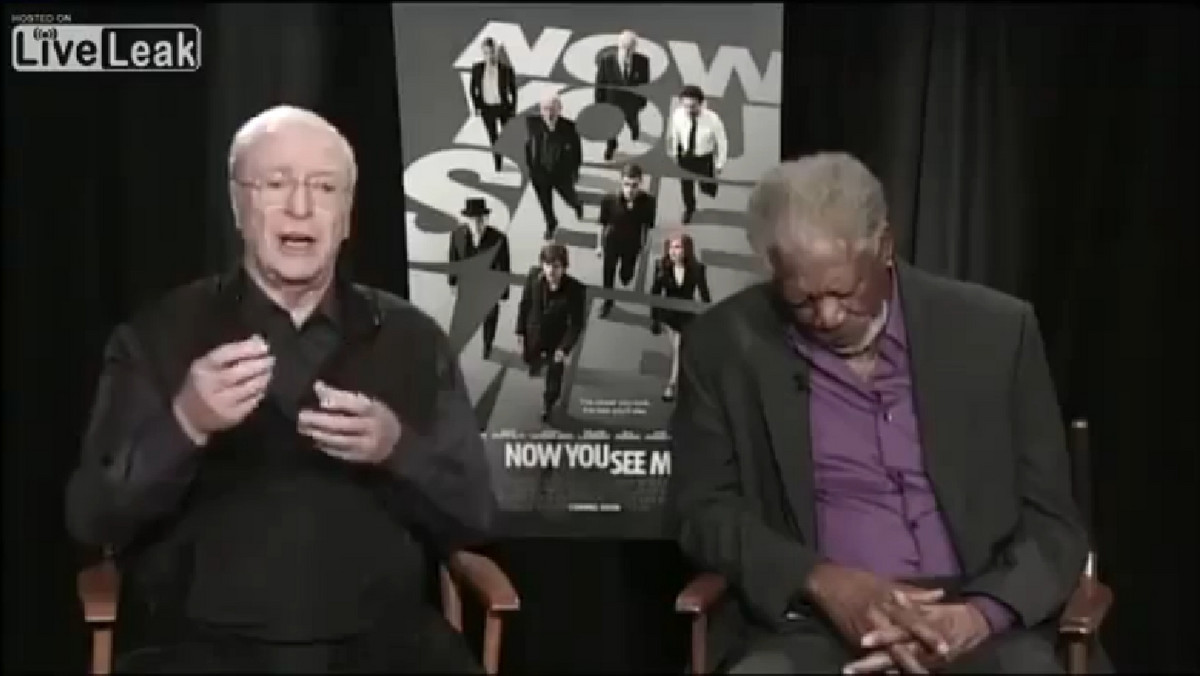 Morgan Freeman zasnął podczas wywiadu związanego z promocją najnowszej komedii zatytułowanej "Iluzja".