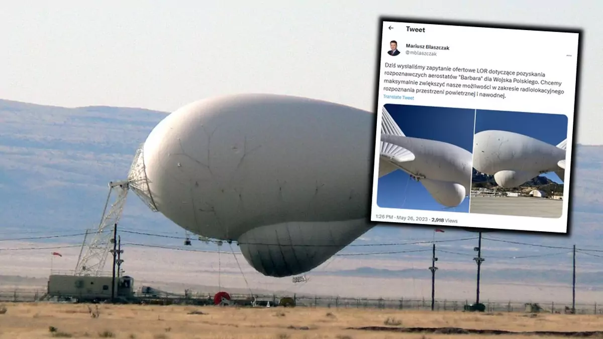 Specjalistyczne balony mogą wkrótce pilnować polskiej przestrzeni powietrznej