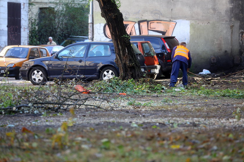 Park kieszonkowy na ulicy Andrzeja Struga przy Lipowej w Łodzi zamiast skweru pełnego śmieci