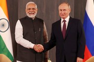 Indyjski premier Narendra Modi i prezydent Federacji Rosyjskiej Władimir Putin.