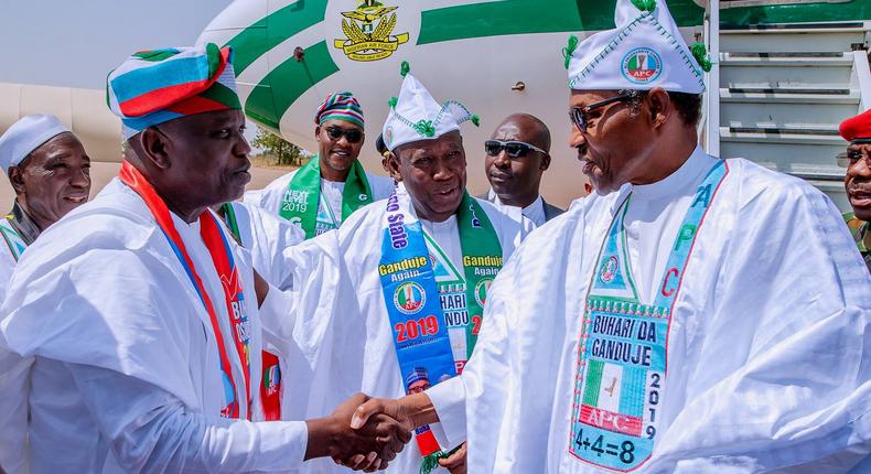 President Buhari during his visit to Kano state on Thursday, January 31, 2019 [The Cable News]