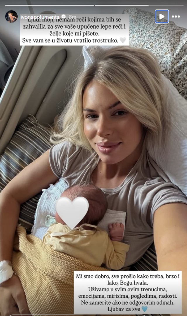 Ivona Polumenta se oglasila iz bolnice