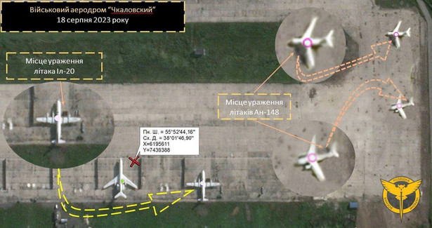 "18 września w bazie lotniczej Czkałowski sabotażyści wysadzili w powietrze dwa samoloty i helikopter"