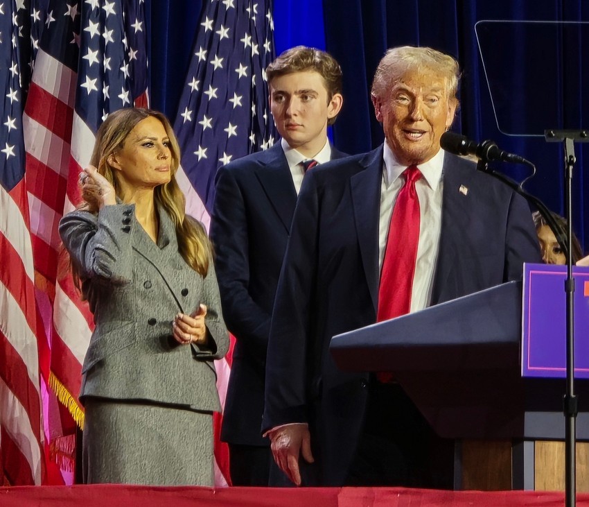 Melanija, Baron i Donald Tramp