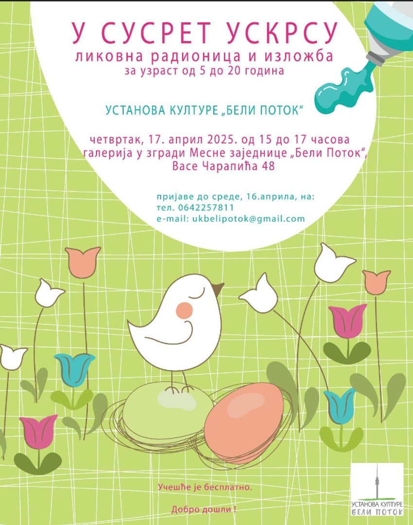 Likovna radionica "U susret Uskrsu" u Belom Potoku