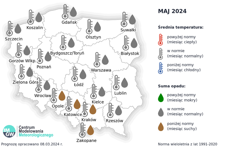 Maj na południu Polski będzie suchy