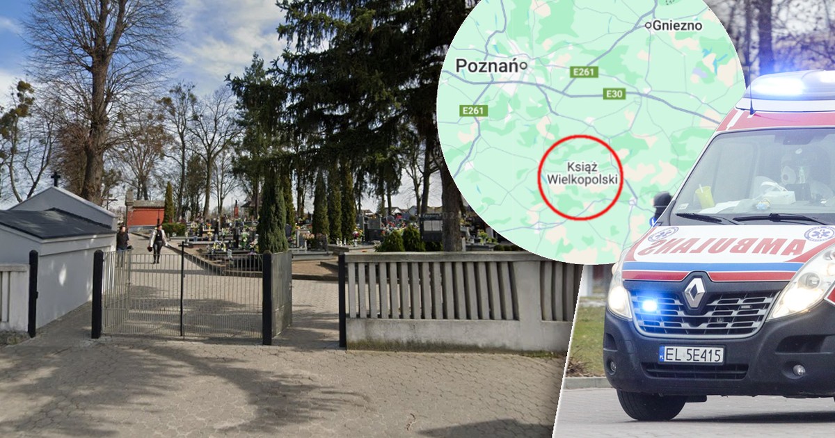 Chwile grozy na cmentarzu. Ksiądz akurat odprawiał mszę