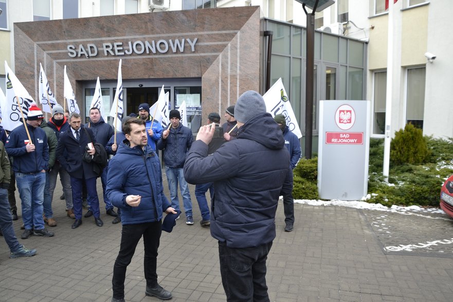 Michał Kołodziejczak przed sądem w Zgierzu