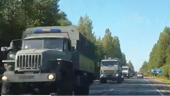Ciężarówki, które mają jechać w stronę Białorusi