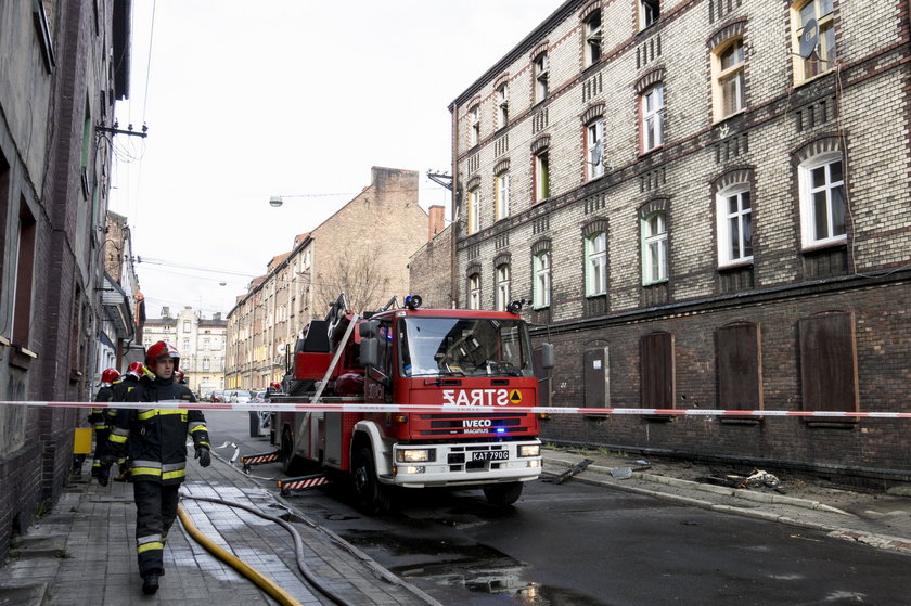 Katowice. Pożar kamienicy przy ul. Karola 