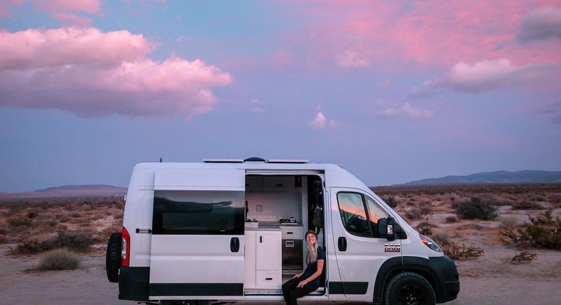 Christian Schaffer in her van.@christianschaffer/Instagram