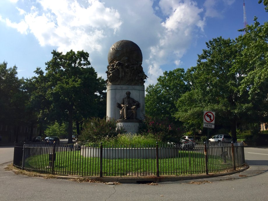 The monument celebrating Confederate naval Cmdr. Matthew Fontaine Maury was made public on November 11, 1929.