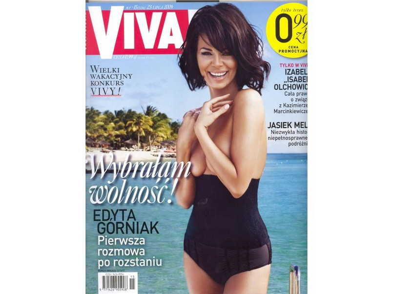 Edyta Górniak na okładce magazynu "Viva". Źródło: "Viva"
