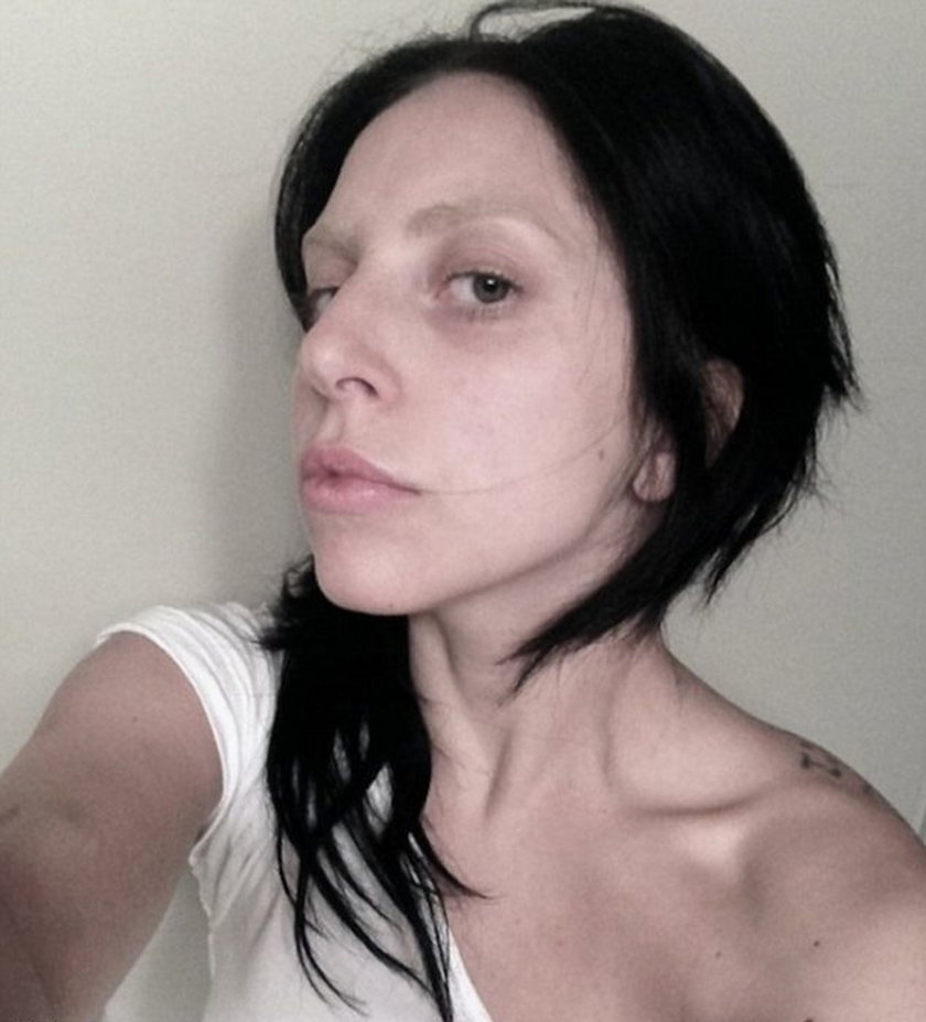 Lady Gaga bez makijażu