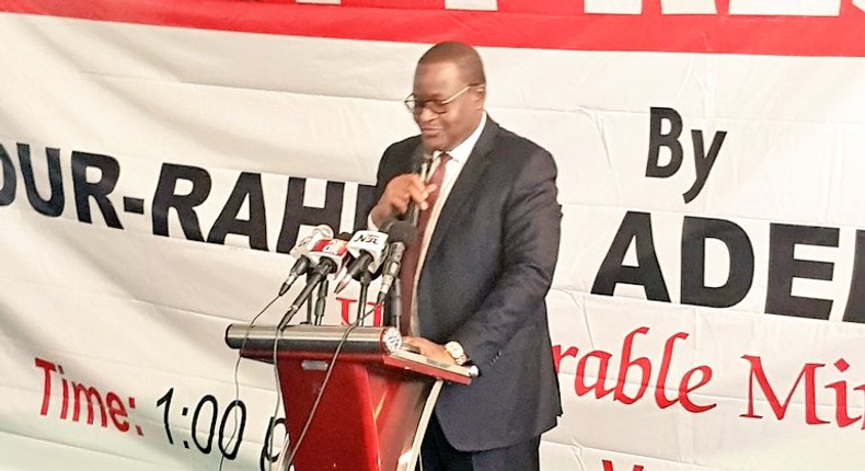 Prof Umar Danbatta, NCC's vice chairman at the Valedictory Press Conference Of Adebayo Shittu in Abuja, Monday, May 21 (Twitter/Dr Adebayo Shittu)