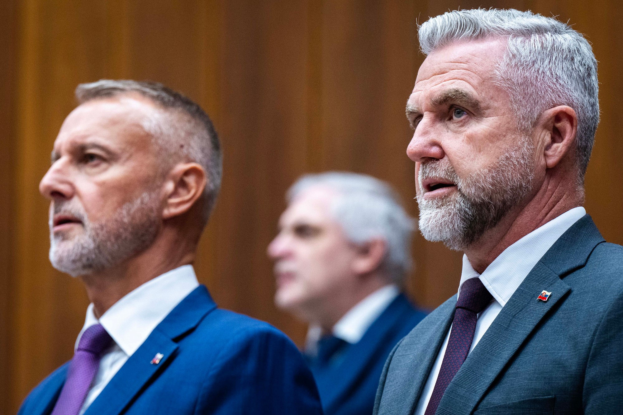 zľava predseda Národnej rady (NR) SR Richard Raši a podpredseda NR SR Tibor Gašpar.