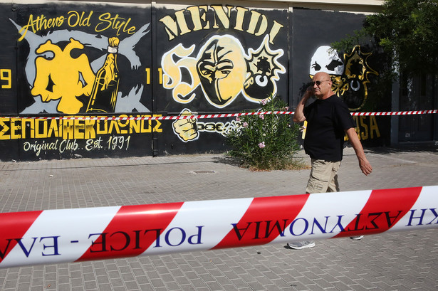Miejsce, w któym zamordowano kibica AEK Ateny