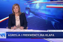 Kadr z wydania Wiadomości TVP z 1 października 2023 r.