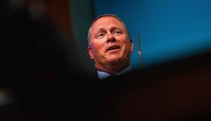 Nicolai Tangen at a press conference just after he was appointed new general manager of Norges Bank Investment Management, on May 28, 2020 in Oslo.HAKON MOSVOLD LARSEN/NTB Scanpix/AFP via Getty Images