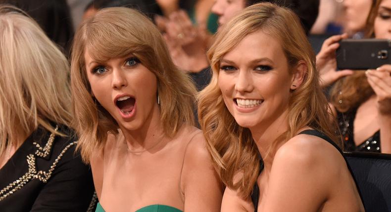 Taylor Swift and Karlie Kloss at the 2014 American Music Awards.Kevin Mazur/AMA2014/Wire Image/Getty Images