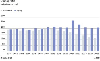 Demografia (w I półroczu; tys.)