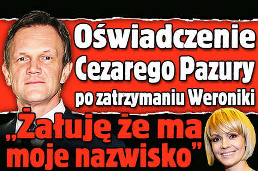 Pazura: Żałuję, że Weronika ma moje nazwisko