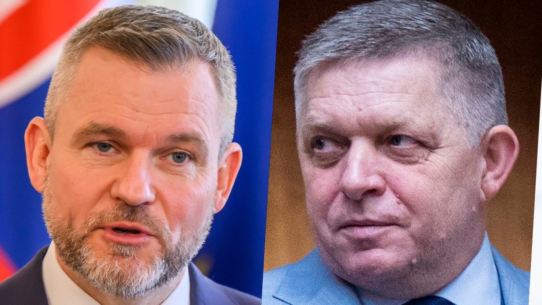 Prezident Peter Pellegrini a premiér Robert Fico.