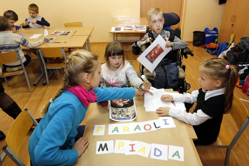 Antek był gościem w bielskiej podstawówce