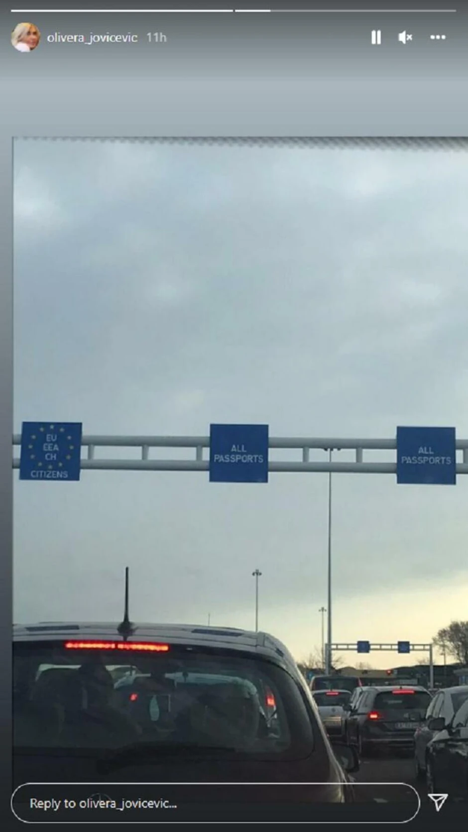 Olivera Jovićević, objava na Instagramu
