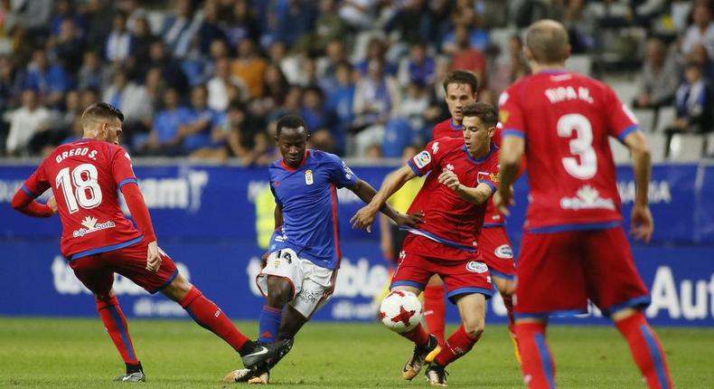 Numancia's Ghanaian star Yaw Yeboah