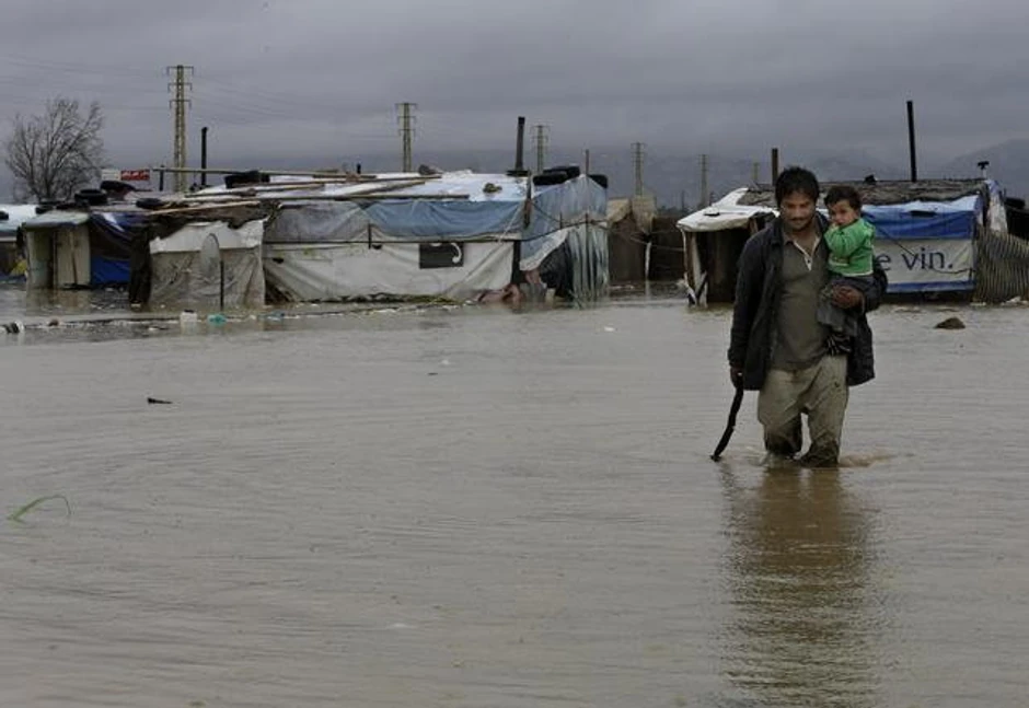 Poplava u sirijskom izbegličkom kampu u Libanu