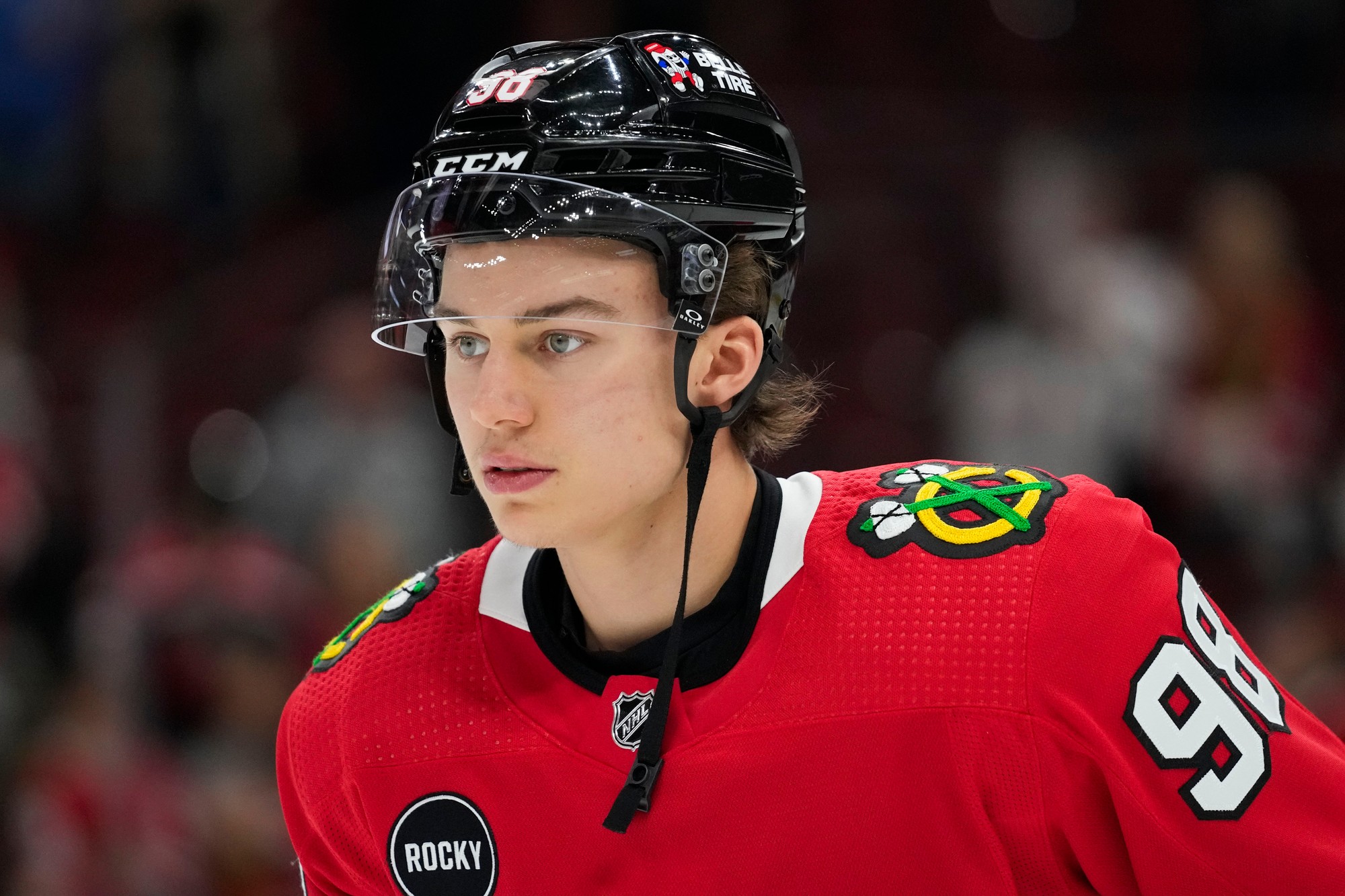 Hráč Chicago Blackhawks Connor Bedard.