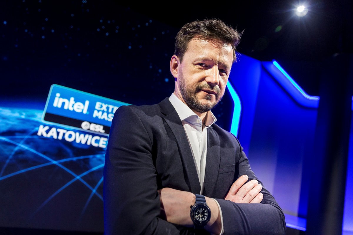 24.02.2021 Katowice . Aleksander Szlachetko - ESL FACEIT Group - przedstawiciel organizatora finału w grach komputerowych. Fot. Grzegorz Celejewski / Agencja Wyborcza.pl
