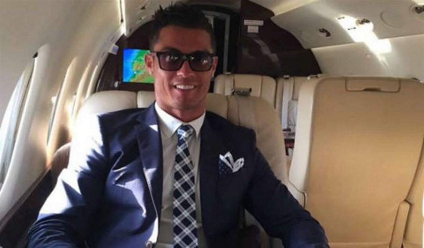 Ronaldo na pokładzie odrzutowca