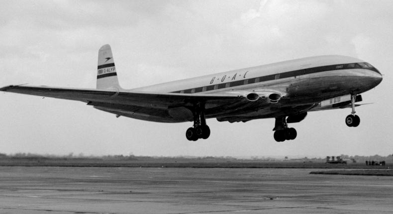 In 1952, British Overseas Airline Corporation, a predecessor of British Airways, launched the era of jet-powered passenger flight with the De Havilland Comet.