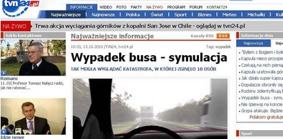 Tak wyglądał wypadek busa. FILM