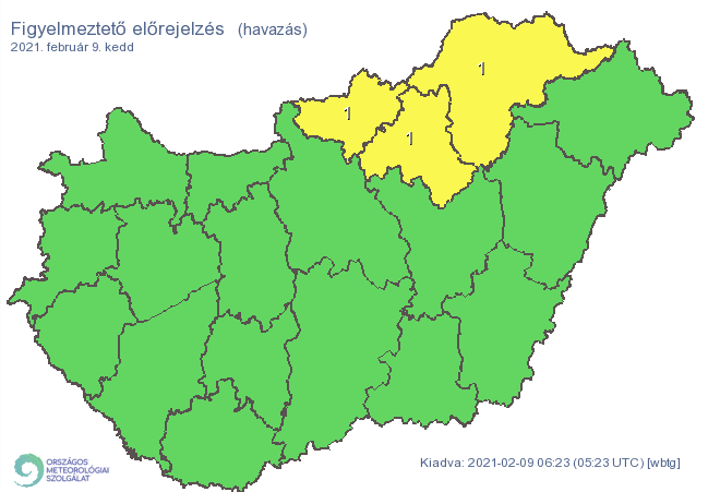 Havazás miatt az északi megyékre adtak ki riasztást / Fotó: OMSZ