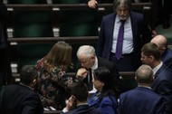 Emocje już opadły. Joanna Lichocka i Jarosław Kaczyński. 