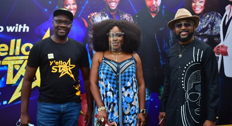 Omawumi and Banky W at the premiere of MTN Y'ello Star gala [BHM]