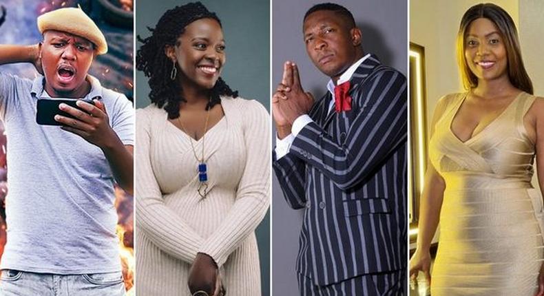 Actors, Abel Mutua, Melissa Kiplagat, Blessing Lung'aho, and Sanaipea Tande who are part of the nominees for 2022 Kalasha awards