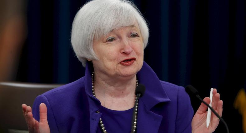 US Federal Reserve Chairperson Janet Yellen 