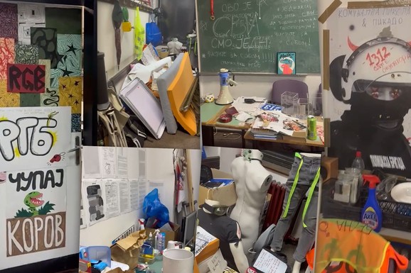 (VIDEO) Evo šta je policija zatekla u prostorijama Filozofskog fakulteta nakon smrti devojke (25): Nošena obuća, dušeci, smeće...