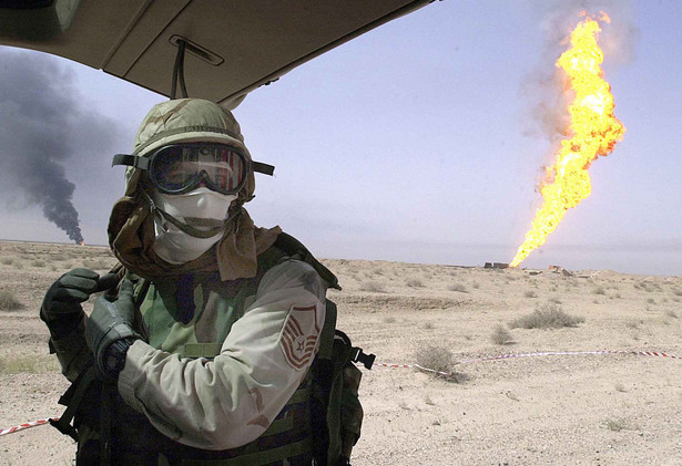 Jedno ze złóż gazowych w Iraku