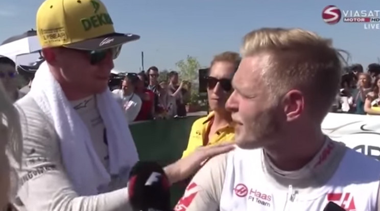 Hülkenberg és Magnussen harca kicsit elmérgesedett a hétvégén /Fotó:Youtube